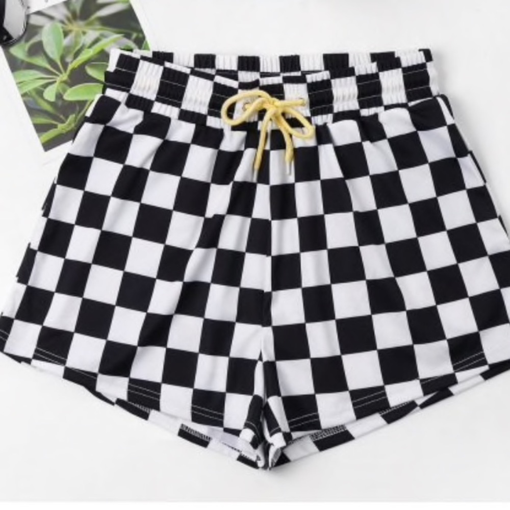 Zaful checkered high waisted shorts